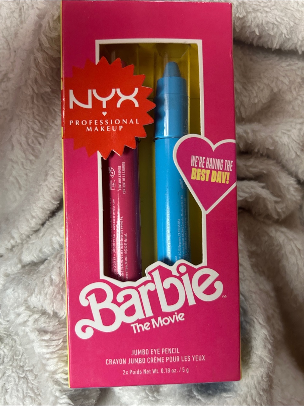NYX Barbie The Movie Jumbo Eye Pencil Duo - Blue & Pink